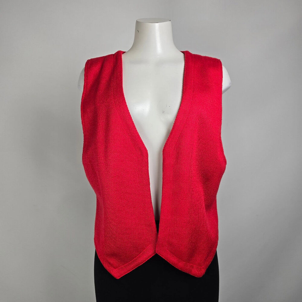 Vintage P.M. Red Knit Vest Size 14